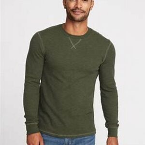 Old Navy Soft Washed Long Sleeve Thermal Shirt Another Green Moss